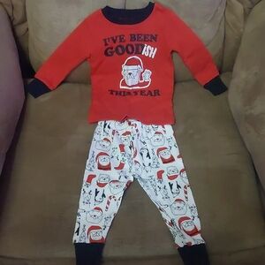 Carter's Red and White Santa Pajama Set